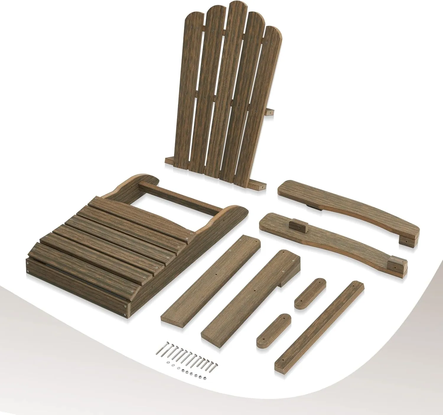 Folding Adirondack Chair, HDPE Adirondack Chairs, All-Weather Resistant Lawn Chairs,Patio Firepit Chairs for Garden- 15min Assembly 350 Lbs