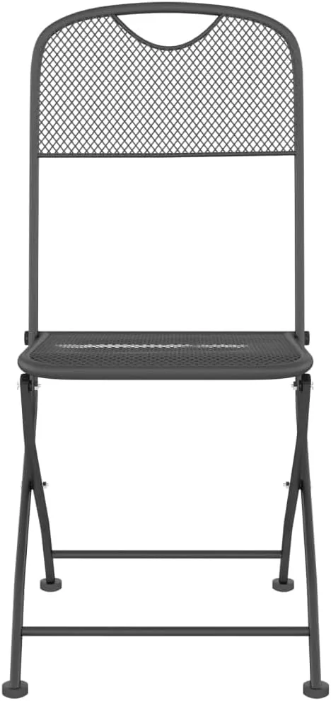 Folding Adirondack Chairs,Adirondack,Directors Chairs,Folding Patio Chairs 2 pcs Expanded Metal Mesh AnthraciteFor Gardens, patios, Balconies