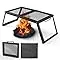 Folding Campfire Grill,Heavy Duty Steel Mesh Grate with Folding Legs