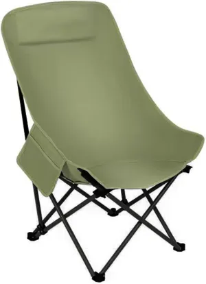 Folding Camping Chair Beach Chair Lounger Foldable with Headrest and Storage Bag Reclining Lounge Chairs Set of 2 for Outdoor Camp Travel Beach Picnic Festival Hiking Backpacking