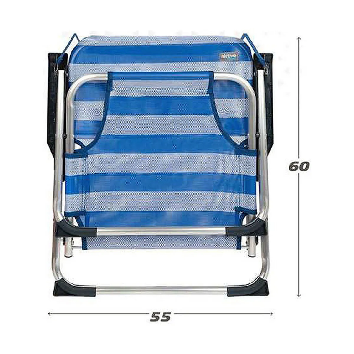 Folding Chair Colorbaby 55 x 35 x 72 cm White Navy Blue
