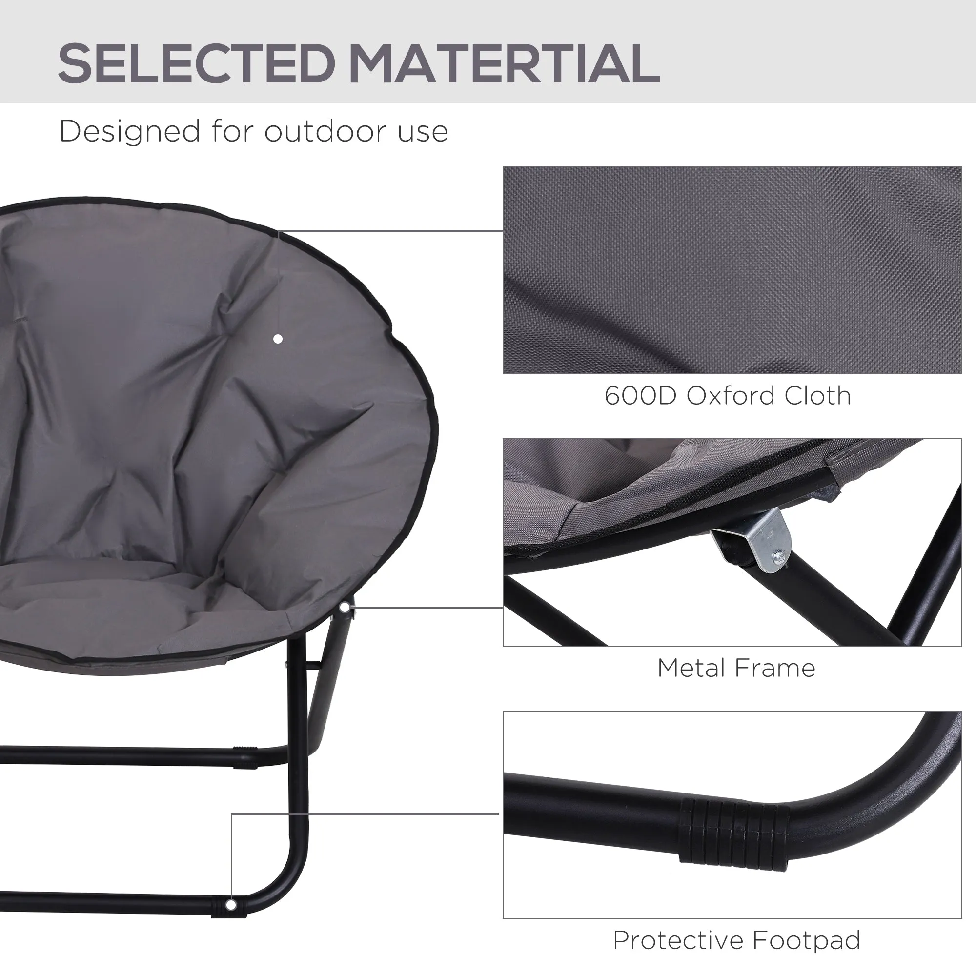 Folding Saucer Moon Chair