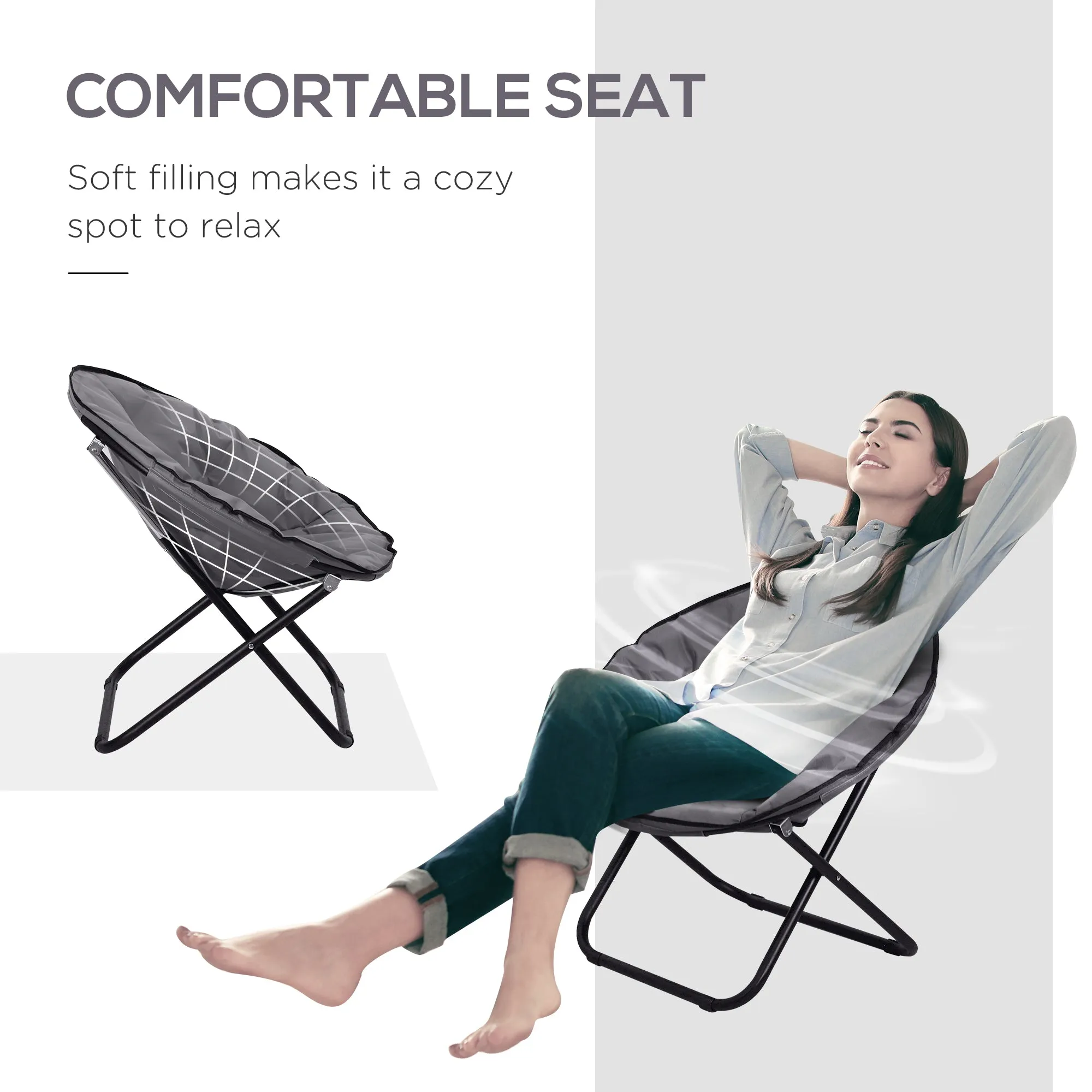 Folding Saucer Moon Chair