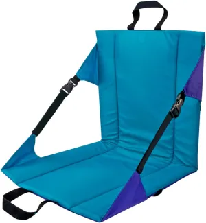 Folding Stadium Seat Cushion with Backrest, Portable Bleacher Pad for Camping, Fishing,15.8'' x 16.5'',Lightweight Chair with Backrest for Outdoor Sports and Concerts(Blue and Purple)