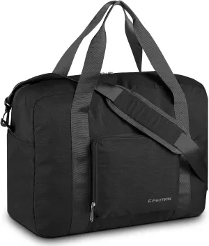 For Spirit Airlines Personal Item Bag 18x14x8 Foldable Travel Duffel Bag Underseat Carry-on Luggage for Women and men 30L(Black)