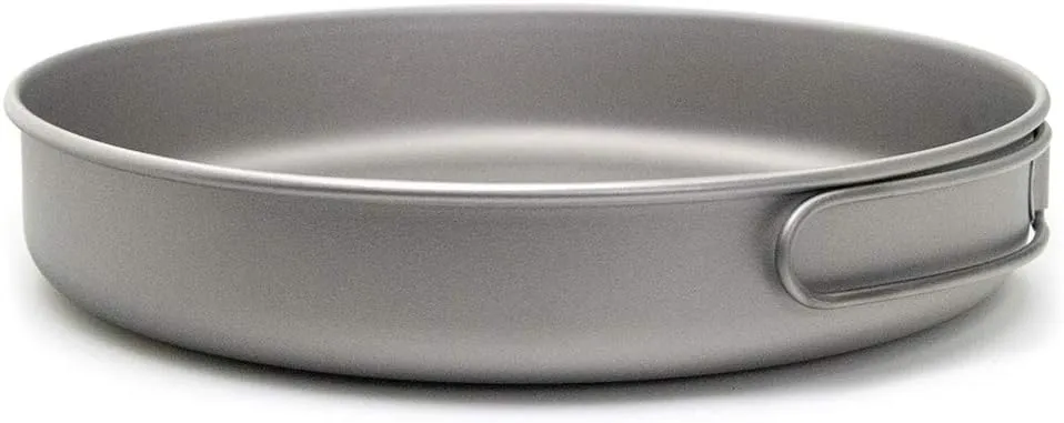 frypan, Ultralight Titanium Frypan Outdoor Camping Hiking Picnic Cooking Frying Pan
