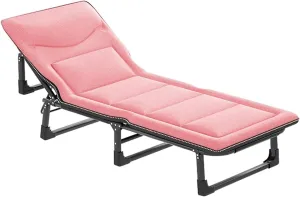 Generic Folding Bed with Mattress Queen 3 in 1 Folding Camping Cot Bed 4 Positions Adjustable Patio Chaise Lounge Chair for Bedroom Pool Patio(B,190 * 68 * 30cm), OAJAADDPJ-B-190*68*30CM
