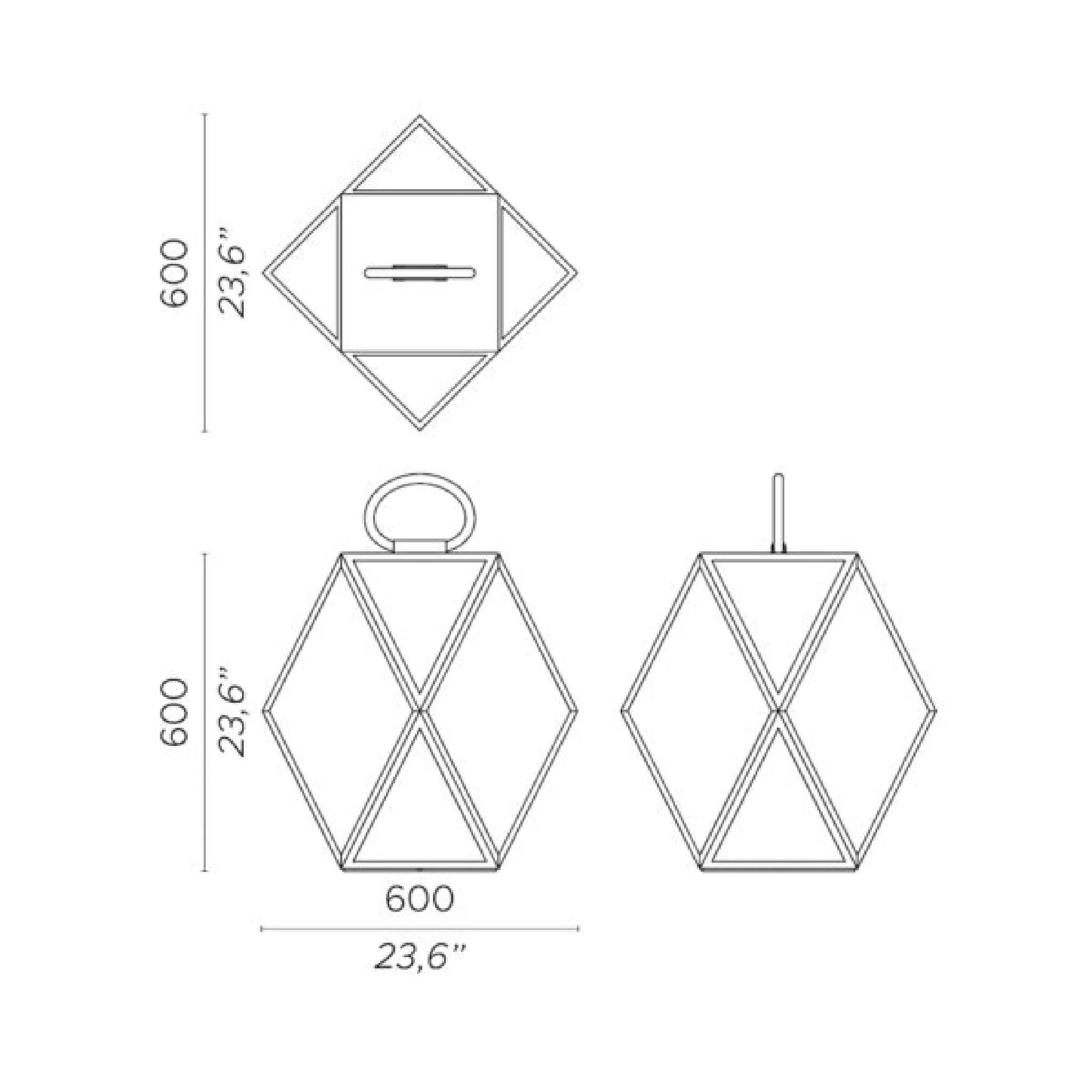 Geometrical Glass Outdoor Lantern | Contardi Muse