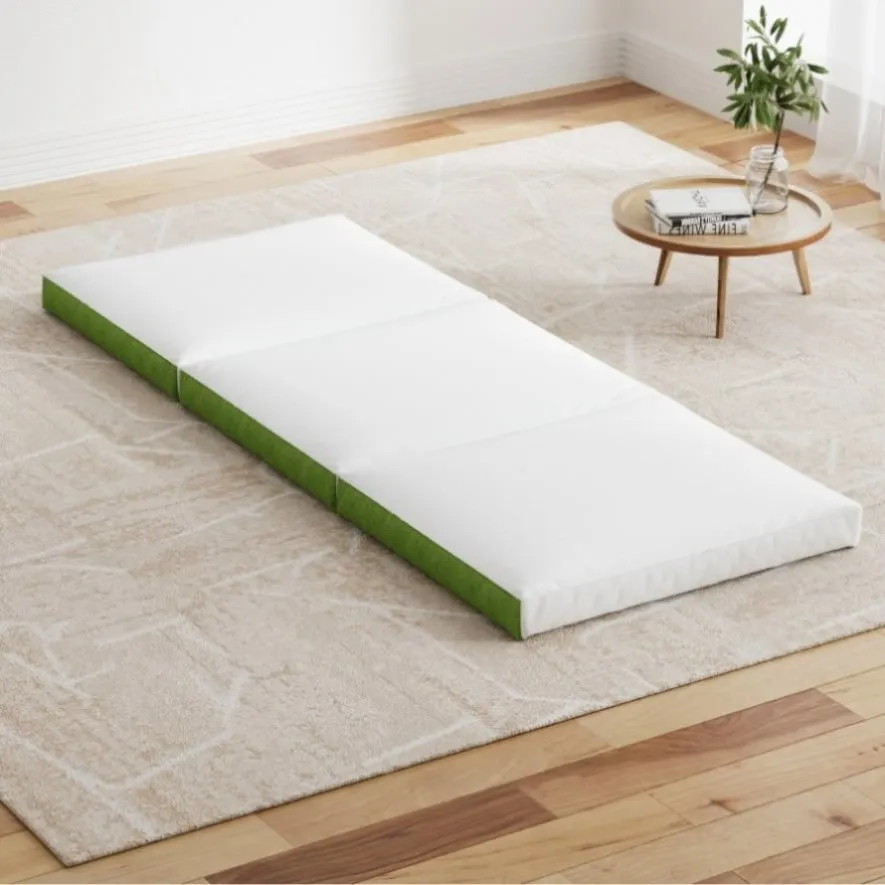Giselle Bedding Foldable Mattress Folding Foam Trifold Green FOAM-MFM-TRIO-MES-GN