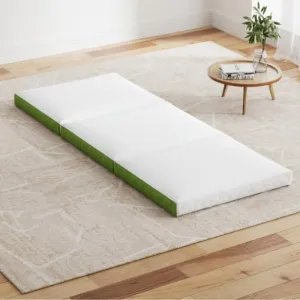 Giselle Bedding Foldable Mattress Folding Foam Trifold Green FOAM-MFM-TRIO-MES-GN