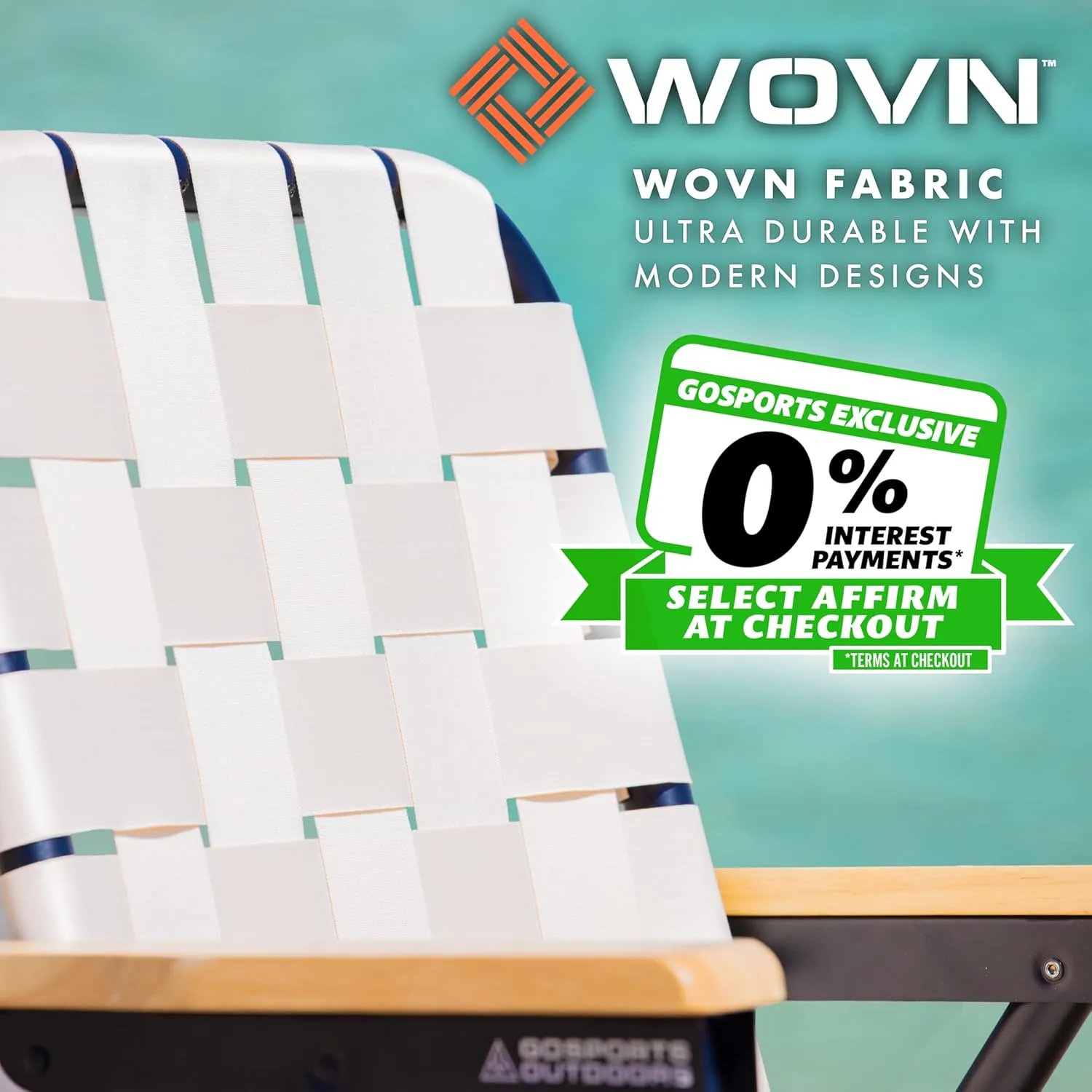 GoSports WOVN Beach Backpack Chair - 9 Styles Available - Premium Folding Camping Chair