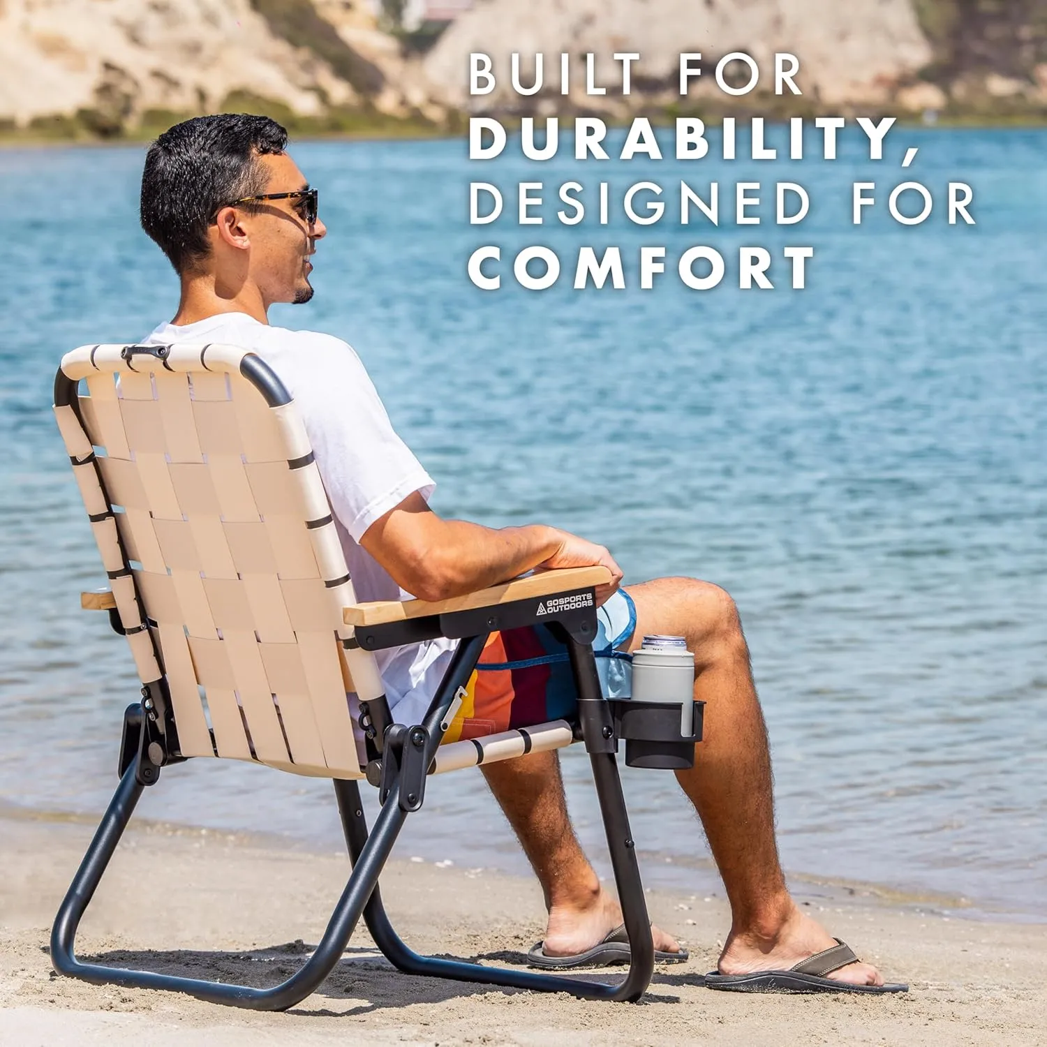 GoSports WOVN Beach Backpack Chair - 9 Styles Available - Premium Folding Camping Chair
