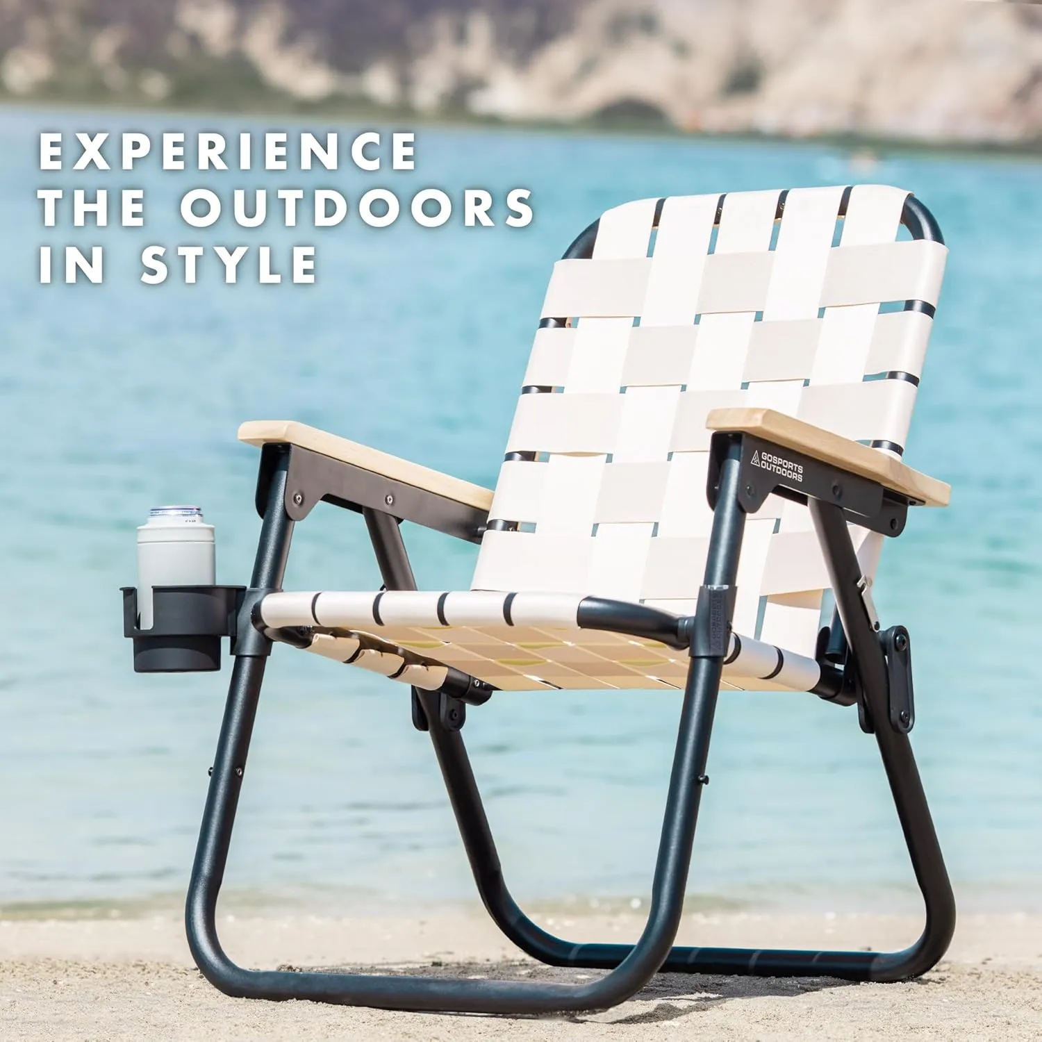 GoSports WOVN Beach Backpack Chair - 9 Styles Available - Premium Folding Camping Chair