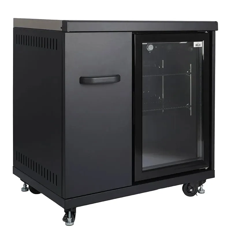 GRLLR Outdoor Kitchen 5 Burner BBQ, Fridge,Sink and kamado