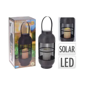 H & S COLLECTION CX2100100 SOLAR LANTERN ABS AND RATTAN
