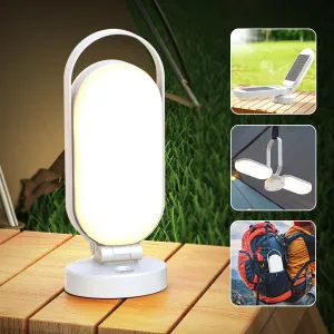 Hapfish Rechargeable Solar Camping Lantern, 5000mAh Battery Powered LED Lights, Dimmable Foldable Waterproof Camping Essentials, Lamp for Power Outages, Camping Gear, Hurricane, Emergency, Indoor