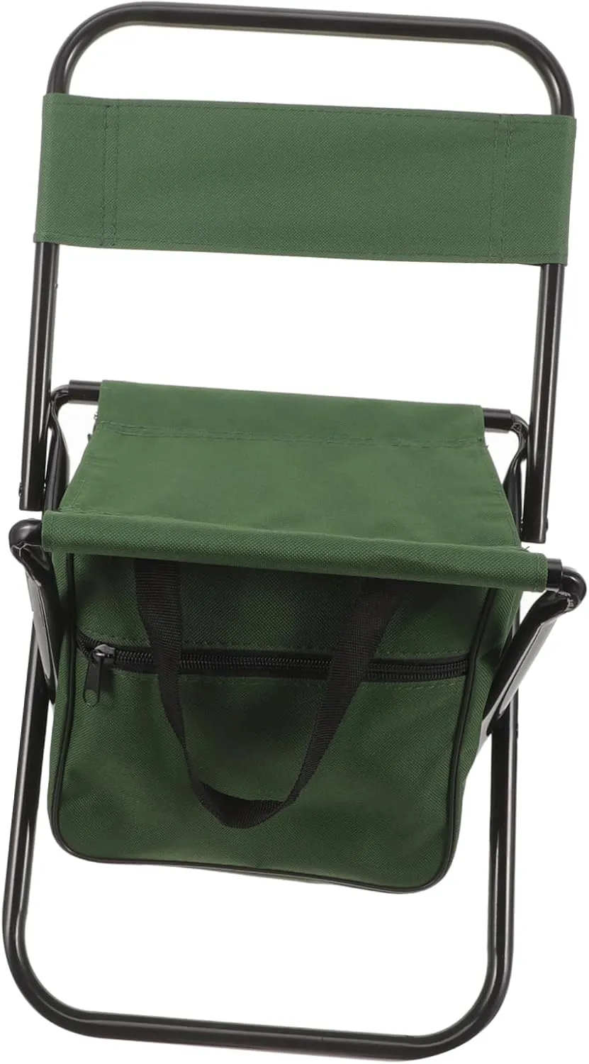 Happyyami Portable Folding Fishing Chair Lightweight Ergonomic Outdoor Stool for Camping Travel and Picnics Durable Design with Convenient Storage for Resting Anywhere
