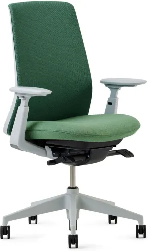 Haworth Soji Office Chair with Ergonomic Adjustments and Lumbar Support, Flexible Mesh Back (Juniper)