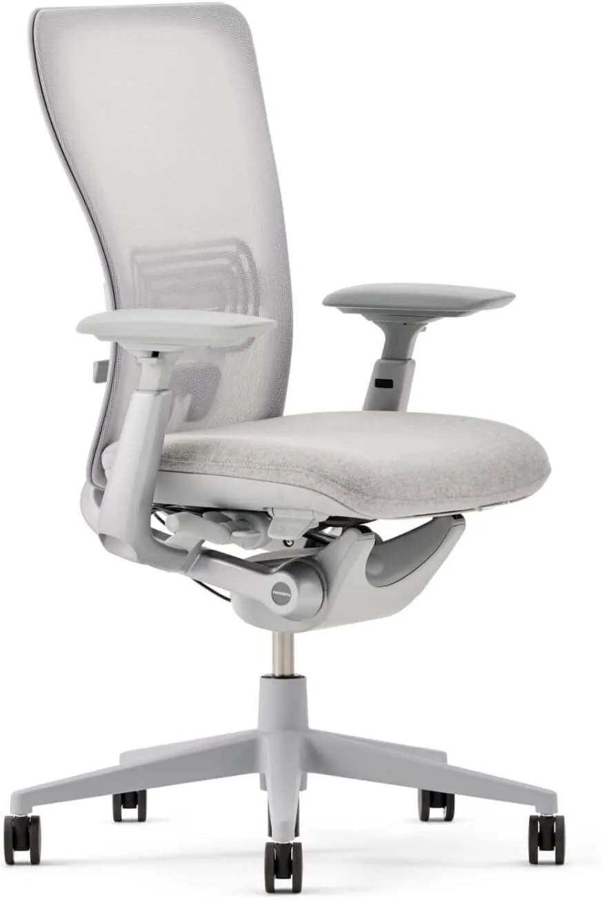 Haworth Zody Standard Posture Mesh Office Chair – Ergonomic Desk Chair with Pneumatic Seat Height Adjustments and Forward Tilt Option - with Lumbar Support (Cement)