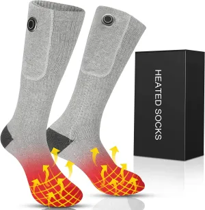Heated Socks,Heated Socks for Men Women,5000mAh Upgraded Rechargeable Electric Socks, Electric Cold Foot Washable Warmers for Ski Motorcycle Cycling Camping Outdoor