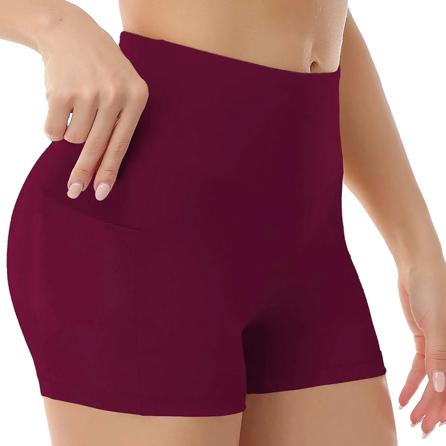 High Waisted Biker Shorts for Women Women's Hip Running Five Point Fitness Pants High Waisted Hip Tight