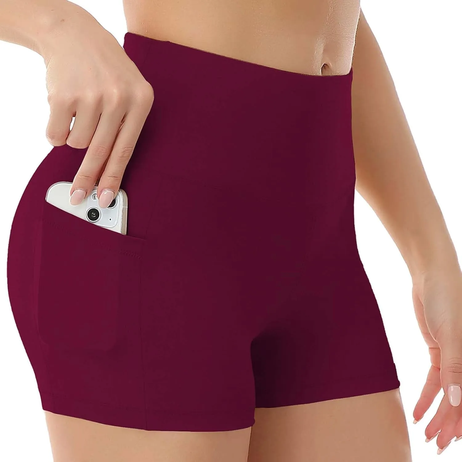 High Waisted Biker Shorts for Women Women's Hip Running Five Point Fitness Pants High Waisted Hip Tight