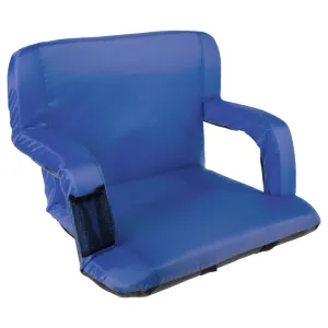 Home-Complete HC-3002-BLUE Wide Stadium Seat Chair Bleacher Cushion with Padded Back Support - Blue