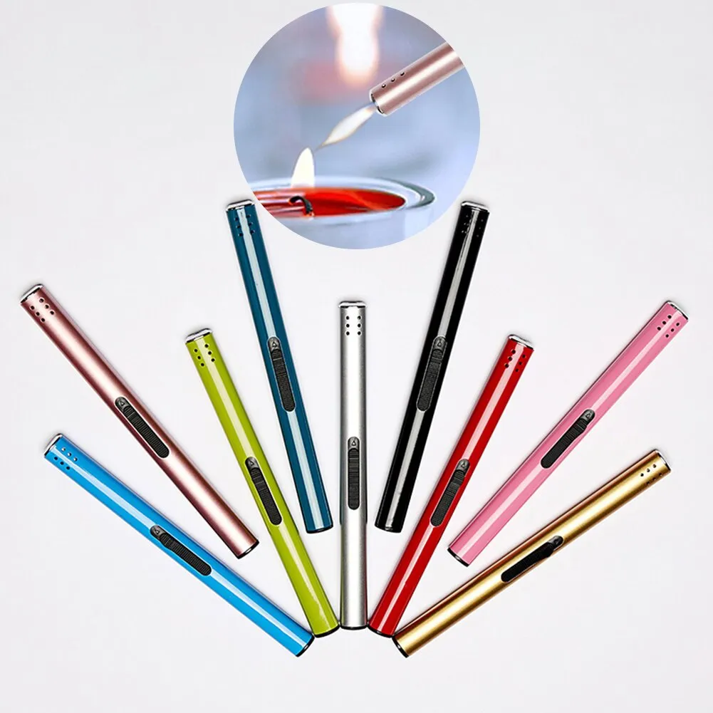 HULIANFU Metal torch lighter Outdoor Barbecue Charcoal Gas Cooker butane torch soplete cocina Stove lighter Kitchen Igniter Gun Lighter