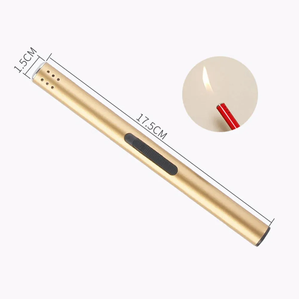 HULIANFU Metal Torch Lighter Outdoor Barbecue Charcoal Gas Cooker Butane Torch Soplete Cocina Stove Lighter Kitchen Igniter Gun Lighter
