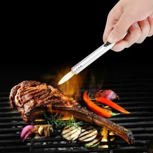 HULIANFU Metal torch lighter Outdoor Barbecue Charcoal Gas Cooker butane torch soplete cocina Stove lighter Kitchen Igniter Gun Lighter