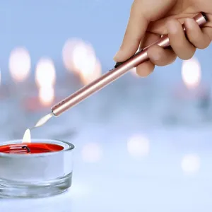 HULIANFU Metal Torch Lighter Outdoor Barbecue Charcoal Gas Cooker Butane Torch Soplete Cocina Stove Lighter Kitchen Igniter Gun Lighter