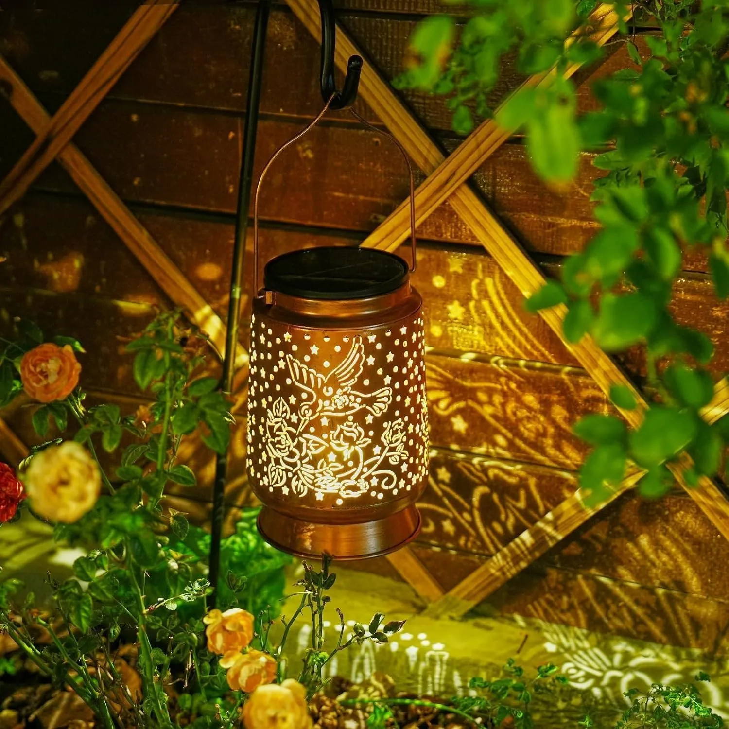Hummingbird Solar Lanterns Outdoor Waterproof Large Solar Lantern with 2000mAh Battery, Solar-Powered Garden Decor for Yard, Patio, Backyard - Birthday Mothers Day Gifts for Women, Mom, Grandma