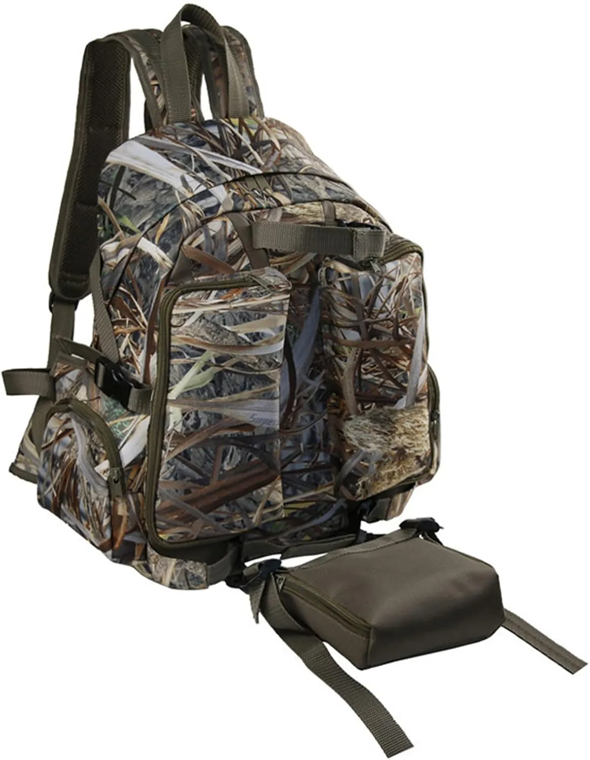 Hunting Backpack Outdoor Sports Gear Durable Hunting Pack with Bow and Rifle Carry System for Camping Hunting Hiking Climbing Fishing Camouflage Backpack,A,M