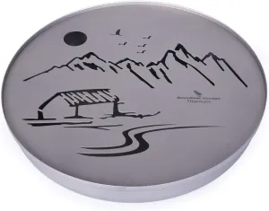 iBasingo Titanium Tea Tray Water storage Tray with Chinese Style Kung Fu Tea Set Portable Ultralight with Storage Bag for Travel Camping Home Office Used