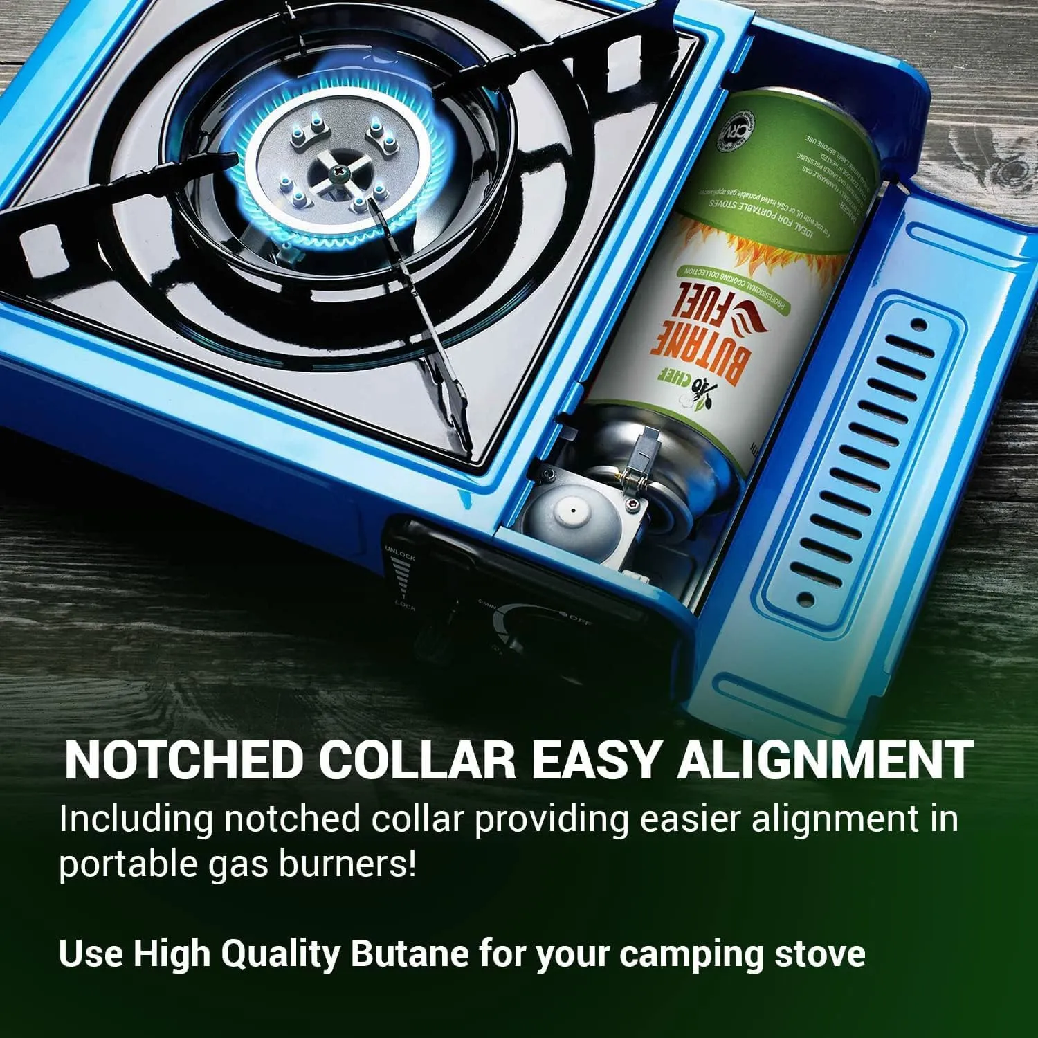 Jo Chef Butane Fuel Canister – Pure Refined Butane Gas Cylinder for Camping Stove, Portable Burners, Blow Torch Head, BBQ, Lighters & DIY Tools
