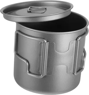 KICHOUSE Camping Mugs Set Titanium Insulated Coffee Tea Cup Foldable Handle Portable Picnic Cup for