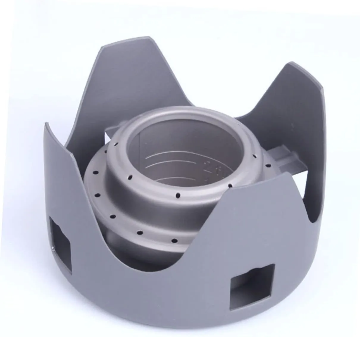 Kisangel 1pc Mini Outdoor Furnace Base Camping Aluminium Alloy Burner Support Holder Pot Support for Camping Stoves Sturdy Alcohol Stove Base