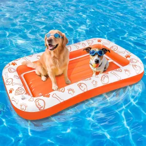 Large Dog Pool Float, 55x35/60x35 Inch Dog Float Raft for Pool Lake River, Puncture Proof Dogs Floatie Boat Pet Float for Large Medium Small Dogs Holds Up to 110/220 Lbs