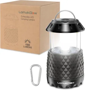 LED Lantern for Power Outages - Indoor Emergency, Outdoor Camping & Hiking, Waterproof Camping Lantern, Suitable for Hurricane, Emergency, Storm, Outages, Outdoor Collapsible Lanterns, Black