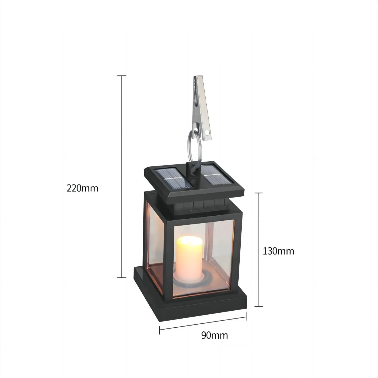 LED Solar Candle Lantern: Outdoor Palace Lantern Garden Lamp with Hook. Ideal for Landscape Lighting, Floor Lights