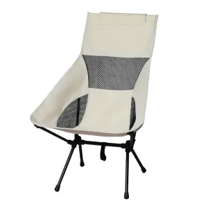 Levede Camping Chair Folding Outdoor Large Beige-NSW_Rural