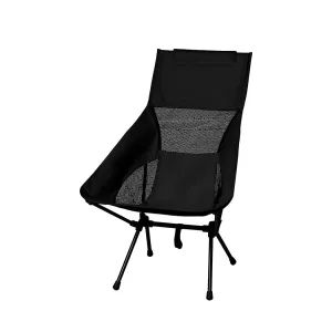Levede Camping Chair Folding Outdoor Large Black-VIC_Metro