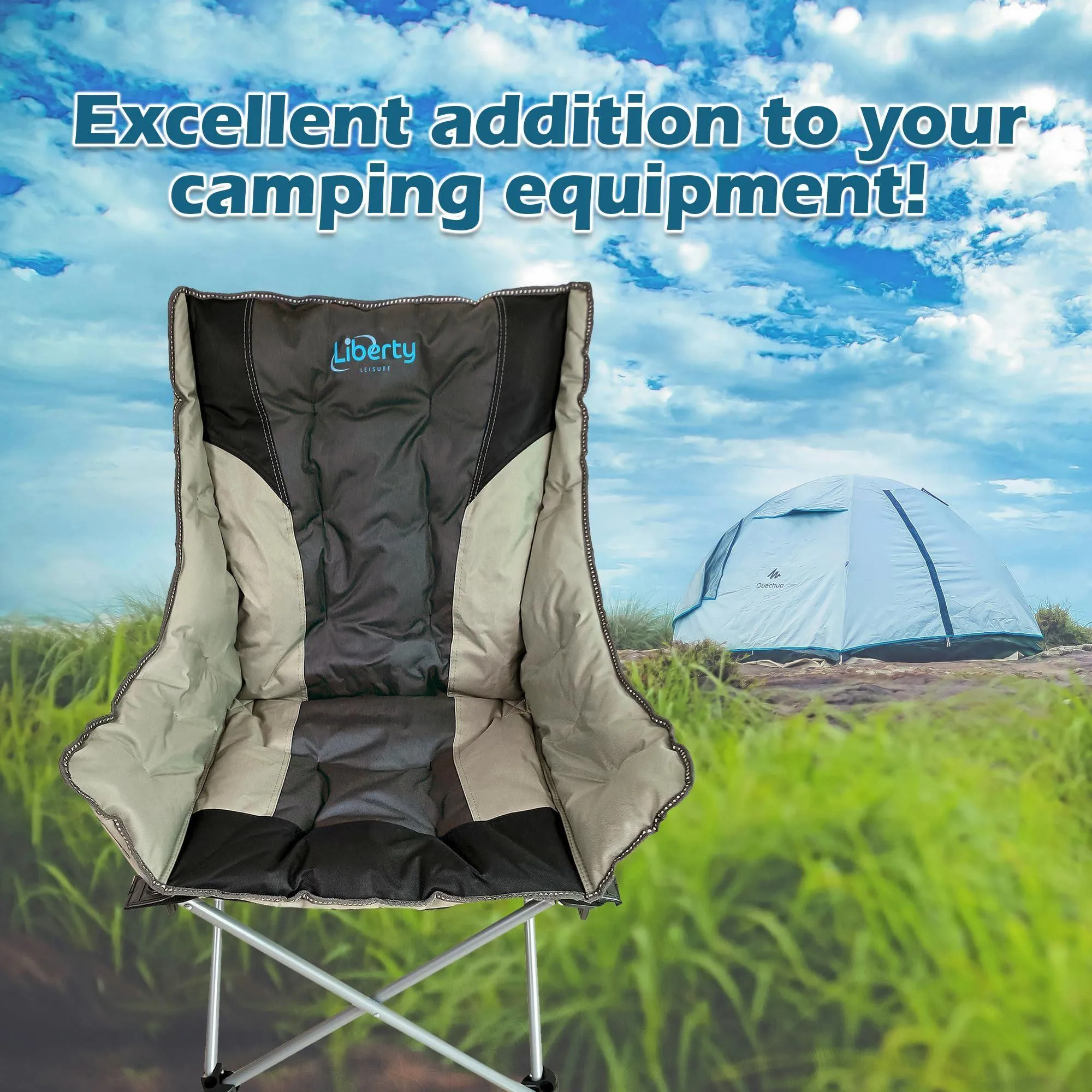 Liberty Grey Comfort Camping Chair MDS1203