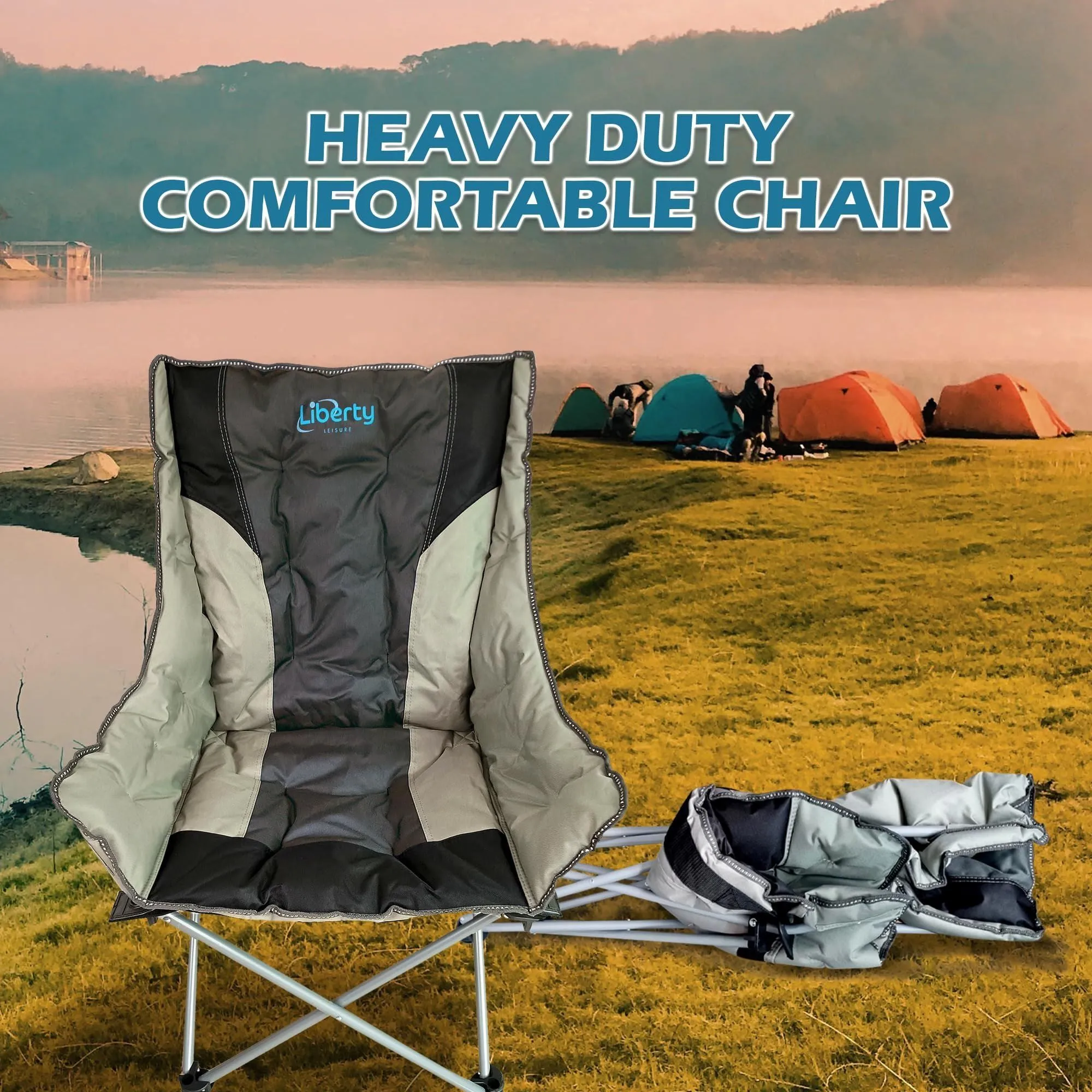 Liberty Grey Comfort Camping Chair MDS1203
