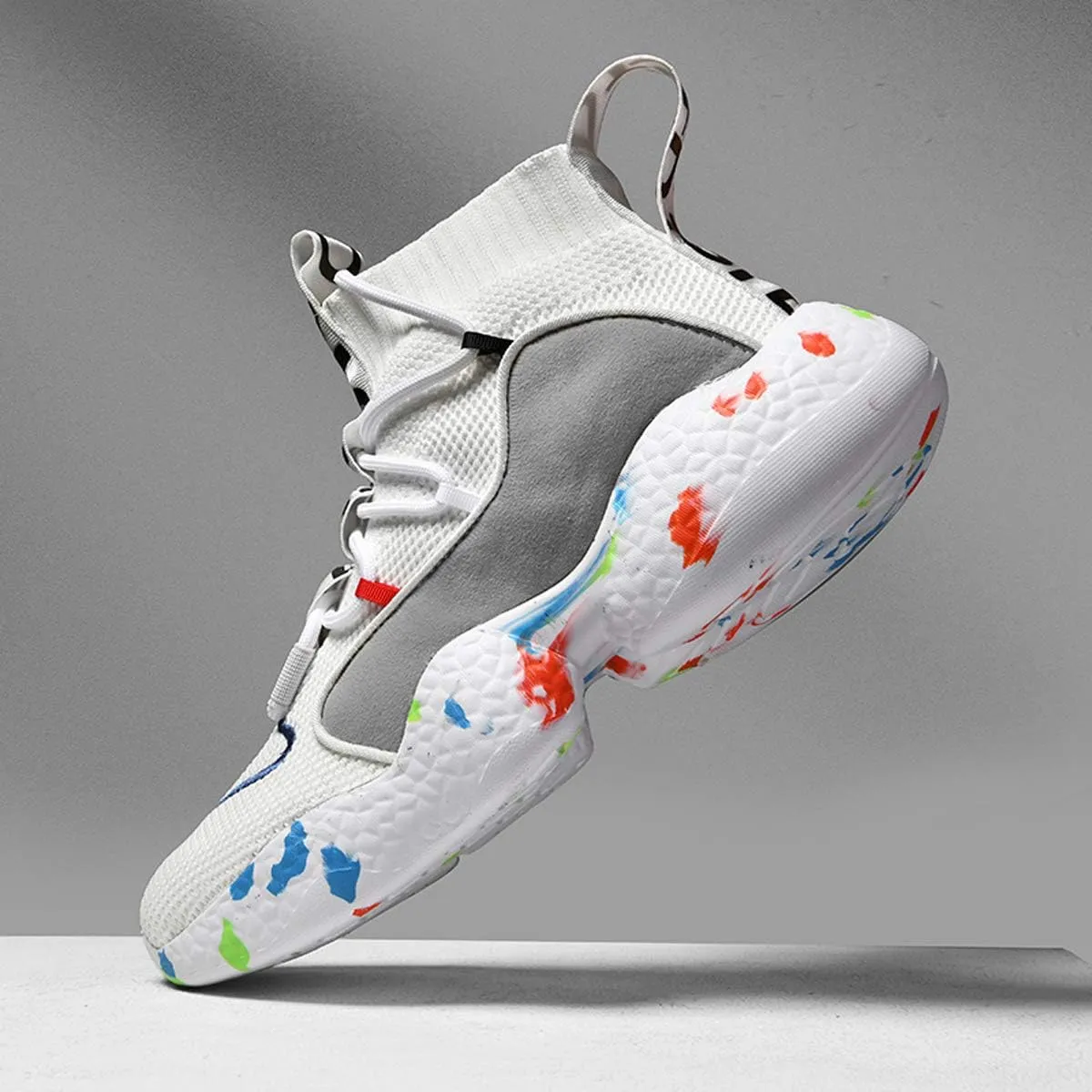 LIBINXIF Women's Men's Upper Light Breathable Fashion Non-Slip Sneakers Comfortable Walking Shoes Couple Shoes Sock Shoes Running Shoes Trainers Shoes Large Shoes