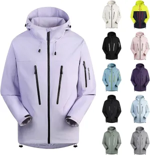 Lightweight Rain Coats for Men Women Unisex Outdoor Packable Rain Jackets Hooded Windproof Raincoats with Pockets