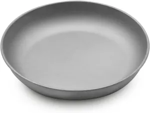 Lightweight Titanium Plate Dinner Fruit Plate Pan Food Container for Outdoor Camping Hiking Backpacking Picnic BBQ,Titanium pan