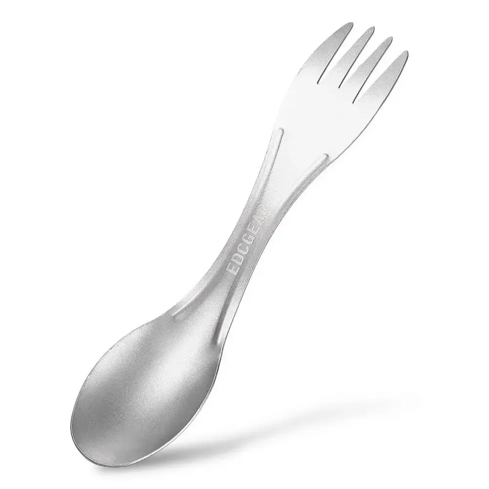 Lightweight Titanium Spork Spoon for Camping and Travel