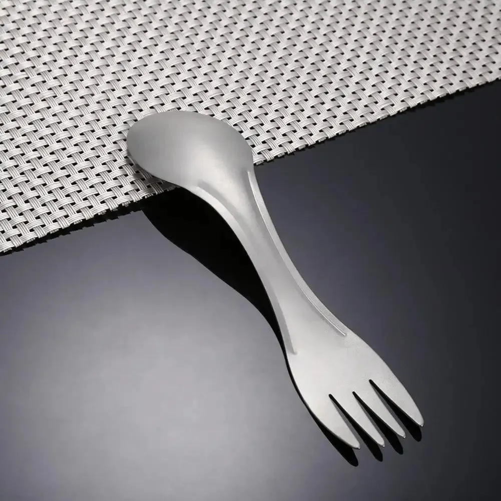 Lightweight Titanium Spork Spoon for Camping and Travel