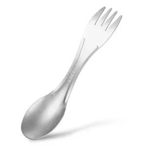 Lightweight Titanium Spork Spoon for Camping and Travel